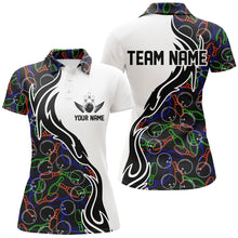 Load image into Gallery viewer, Customized Name Bowling Team Shirts For Women Bowling Pattern Bowling League Jerseys IPHW5485