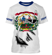 Load image into Gallery viewer, West Virginia Fishing hooks Custom Flag Fishing Shirts, West Virginia  Fishing jerseys IPHW3018
