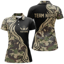 Load image into Gallery viewer, Military Green Camo Army Bowling Team Shirts Personalized Ladies Bowling League Shirts IPHW5517