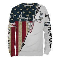 Load image into Gallery viewer, Bow Hunter Deer Hunting American Flag Custom All over print Shirts, Deer skull shirts - IPHW1158