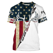 Load image into Gallery viewer, Bow Hunter Deer Hunting American Flag Custom All over print Shirts, Deer skull shirts - IPHW1158