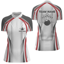 Load image into Gallery viewer, Personalized Red Bowling Shirts Bowling Team Jersey Bowling League Outfits For Women IPHW5475