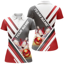 Load image into Gallery viewer, Custom Red Bowling Shirts For Women Red Bowling Team Jerseys Bowlers Outfits IPHW5494
