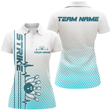 Load image into Gallery viewer, Strike Bowling Custom Bowling Shirts For Women Bowling Team Jerseys Bowlers Outfits | Blue IPHW5504