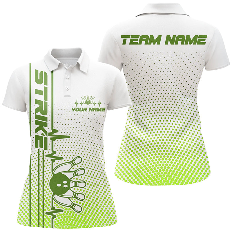 Strike Bowling Custom Bowling Shirts For Women Bowling Team Jerseys Bowlers Outfits | Green IPHW5505