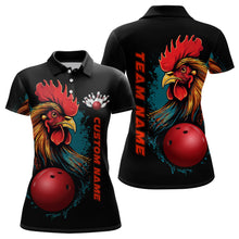 Load image into Gallery viewer, Custom Chicken Bowling Shirts For Women Bowling Polo Shirts Team Bowling League Jersey IPHW5290