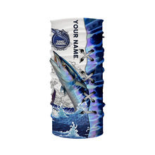 Load image into Gallery viewer, Wahoo fishing scales custom sun protection long sleeve fishing shirts, Wahoo saltwater fishing jerseys NQS4100