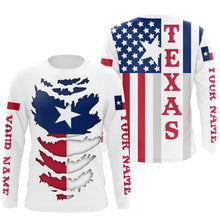 Load image into Gallery viewer, Custom Texas Flag Shirts, Texas state flag Patriot Long Sleeve Performance Shirts UV Protection Upf 30+ NQS2494