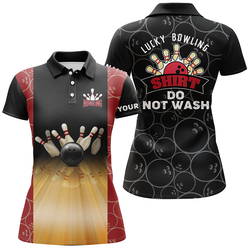 Custom bowling shirt for women – personalized team jersey front view