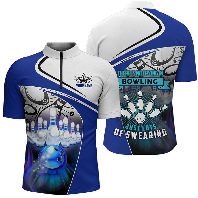 Custom bowling shirt for men – personalized team jersey front view