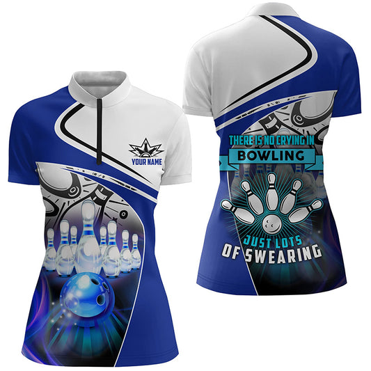 Custom bowling shirt for women – personalized team jersey front view