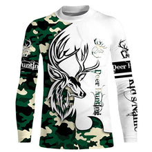 Load image into Gallery viewer, Deer hunting tattoos green camo custom name all over print hunting Shirts - Hunting gifts for him NQS4039