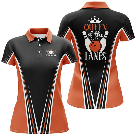 Custom bowling shirt for women – personalized team jersey front view