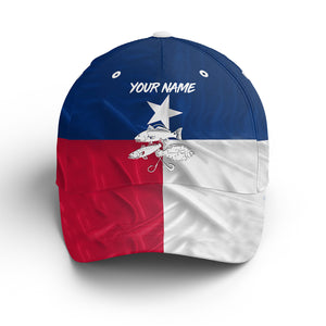 Texas Fishing 3D Texas Flag redfish, trout, flounder Custom fishing hat Fishing Baseball Angler hat NQS1767