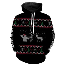 Load image into Gallery viewer, Funny Ugly Sweater pattern Bow Hunter Deer Hunting Customized name All over print Shirts, christmas shirt ideas for hunter - NQS2469