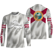 Load image into Gallery viewer, Inshore Slam Snook, Redfish,Trout fishing Florida State Flag 3D All Over print shirts saltwater personalized fishing apparel for Adult and kid NQS438