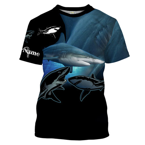 Blacktip shark Fishing Customize Name long sleeves fishing shirts, Personalized Fishing Gift NQS2092