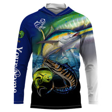 Load image into Gallery viewer, Mahi Mahi ( Dorado), Wahoo, Tuna fishing custom UV protection long sleeves NQS824