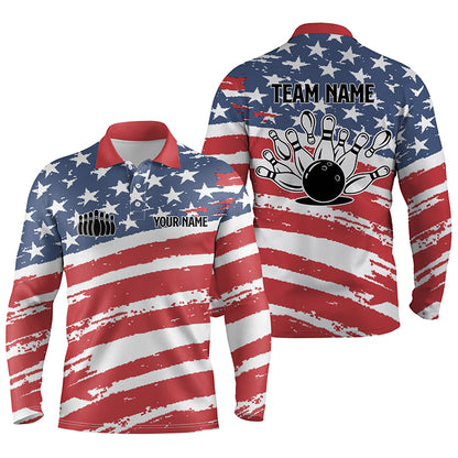 personalized bowling shirt for men – custom name design side view
