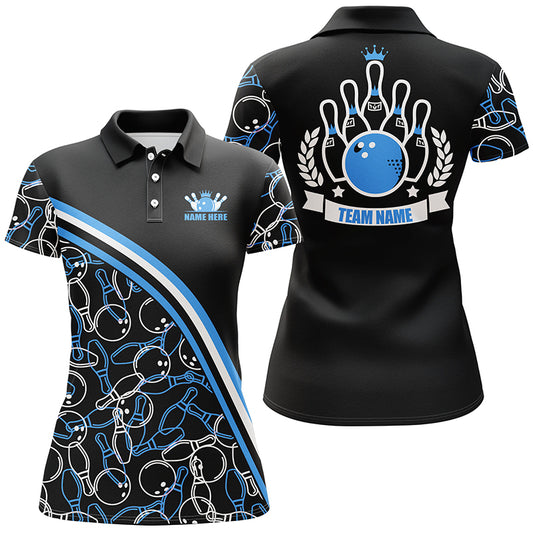 Custom bowling shirt for women – personalized team jersey front view