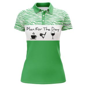 Funny Womens golf polo shirt plan for the day custom name golf shirt, womens golf gift ideas NQS3479