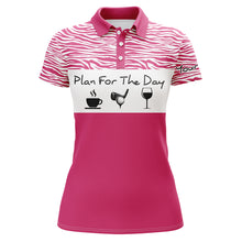 Load image into Gallery viewer, Funny Womens golf polo shirt plan for the day custom name golf shirt, womens golf gift ideas NQS3479