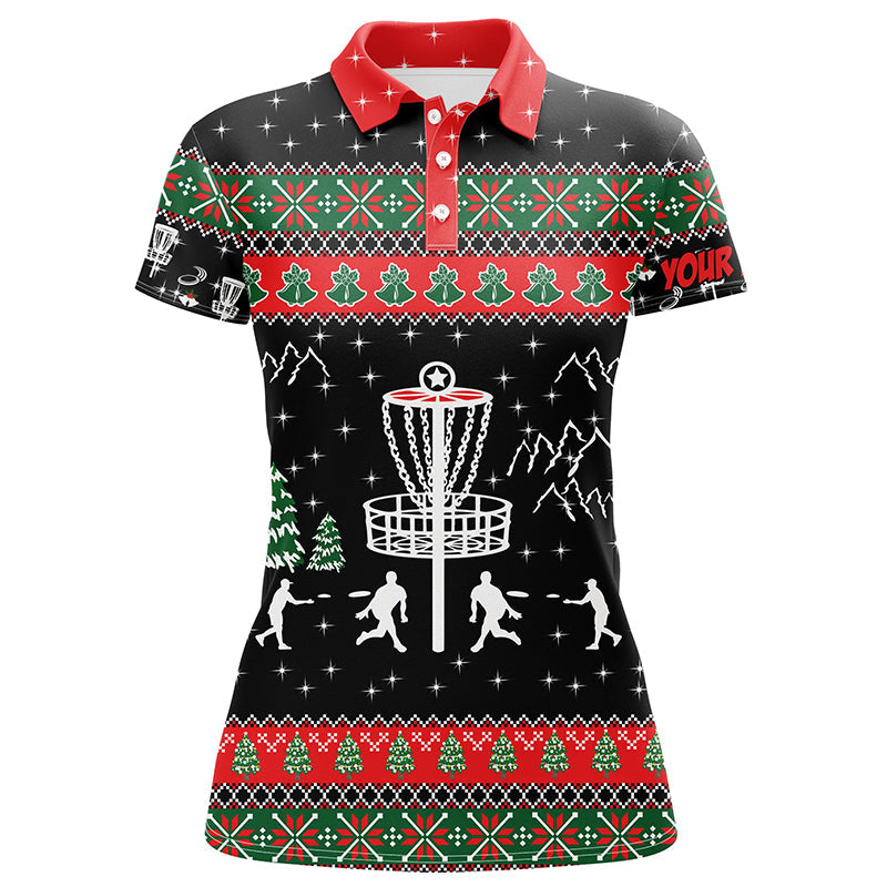 Funny ugly Christmas Womens golf polo shirt custom disc golf apparel Disc golf shirt for ladies NQS6643