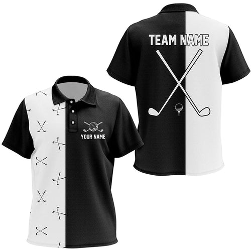 Black and white Kid golf polo shirts custom golf clubs shirt for Kid, golf attire for Kid NQS6680