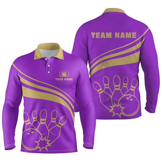 personalized bowling shirt for men – custom name design side view