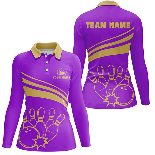 personalized bowling shirt for women – custom name design side view