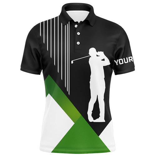 Mens golf polo shirts custom black and green team golf shirts, custom polo jerseys womens golf tops NQS7104