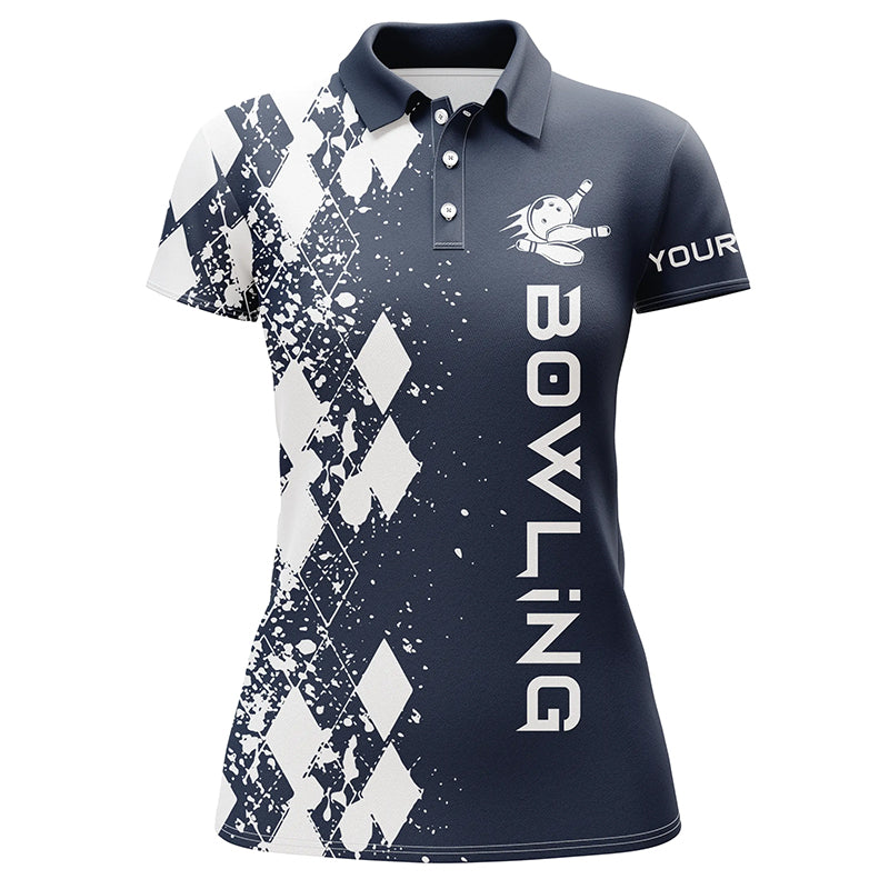 Custom bowling shirt for women – personalized team jersey front view