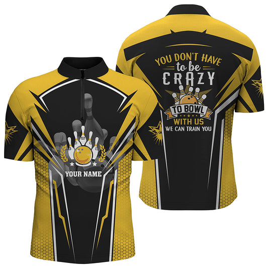 Custom bowling shirt for bowling – personalized team jersey front view