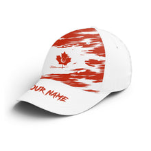 Load image into Gallery viewer, Canadian flag golf hat custom name baseball golf cap hat, best golf gifts golfers NQS4520