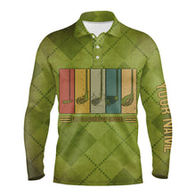 Load image into Gallery viewer, Funny Green Golf long sleeve polos shirts life is a series of choices, custom golfer gift ideas NQS3312
