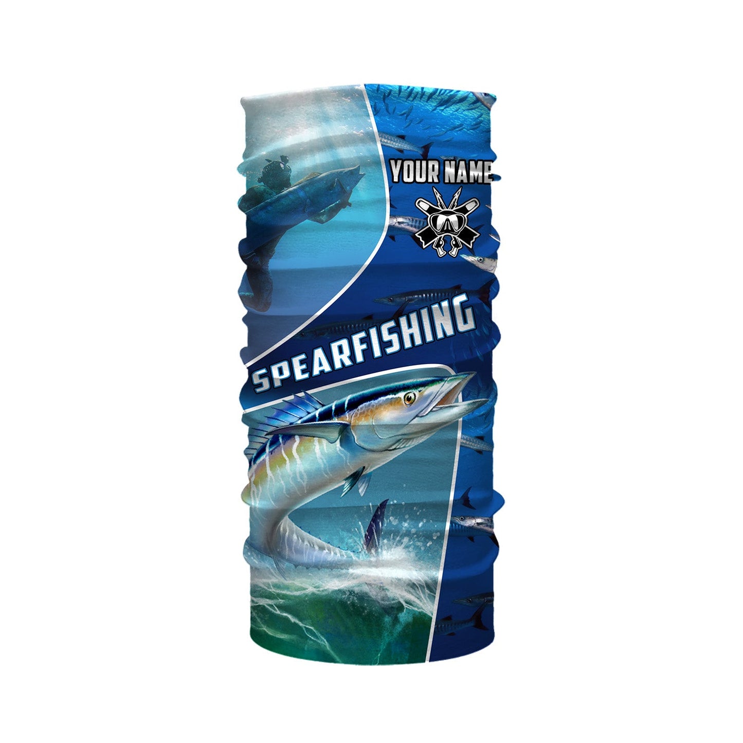 Wahoo blue water spearfishing Custom Name UV protection UPF 30+ fishing jersey, custom fishing apparel NQS3069