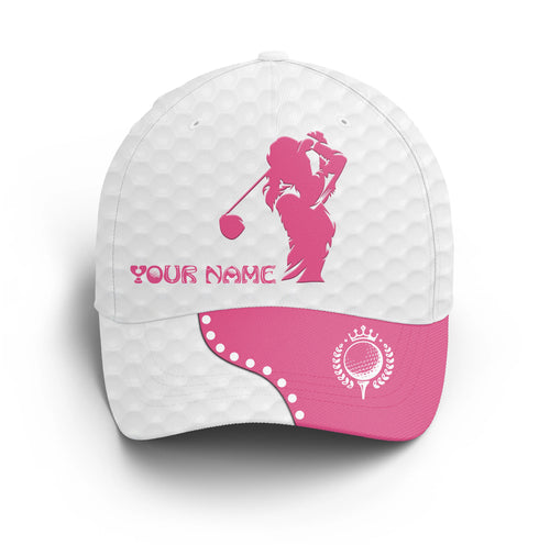 Women Golfer hat custom name multi-color white golf hats Unisex Baseball women golf hats, golfing gift NQS5061