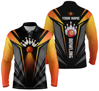 personalized bowling shirt for men – custom name design side view