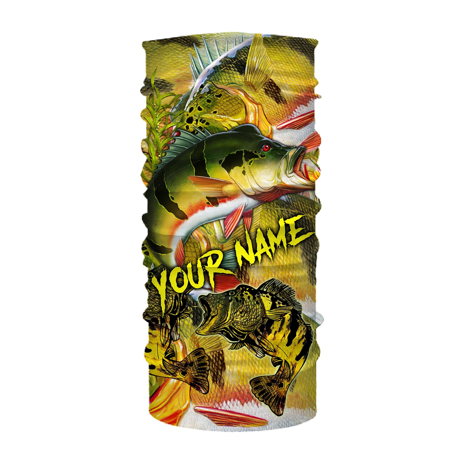 Personalized Peacock bass Fishing jerseys, bass scales long sleeve fishing shirts uv protection NQS3847