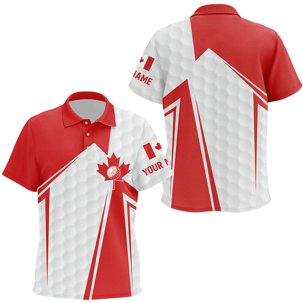 Canadian flag white golf ball skin Kid golf polo shirts custom patriotic Kids golf clothes NQS6742