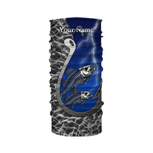 Load image into Gallery viewer, Bass fishing fish reaper fish hook fish skull Custom Name 3D All over Printed UV Protection Shirts NQS4065