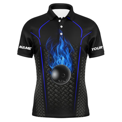 Custom bowling shirt for men – personalized team jersey front view