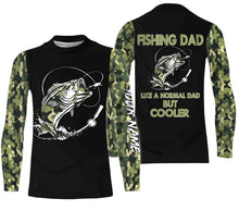 Load image into Gallery viewer, Bass Fishing Dad Like A Normal Dad But Cooler Custom Fishing Shirts Gift For Father&#39;s day NQS352
