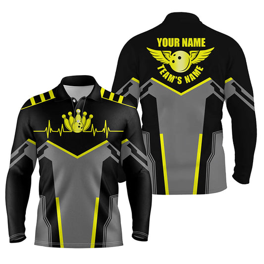 personalized bowling shirt for men – custom name design side view