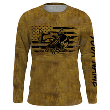 Load image into Gallery viewer, Flathead Catfish Fishing jerseys American flag patriotic, Catfish Long Sleeve Fishing Shirts NQS2208