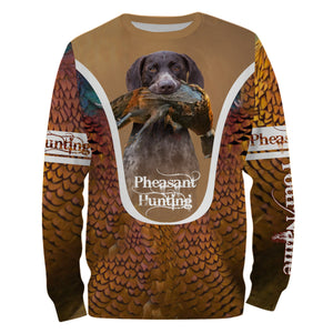 Pointer German Shorthair Pheasant hunting dog Custom All over print Shirts, Personalized hunting gifts FSD3996