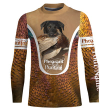 Load image into Gallery viewer, Black Labs Pheasant hunting dog Custom name All over print Shirts, Personalized hunting gifts FSD3998