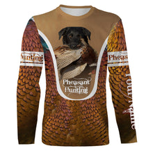 Load image into Gallery viewer, Black Labs Pheasant hunting dog Custom name All over print Shirts, Personalized hunting gifts FSD3998