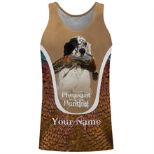 Load image into Gallery viewer, English Setter Pheasant hunting dog Custom name All over print Shirts, Personalized Hunting gifts FSD4002