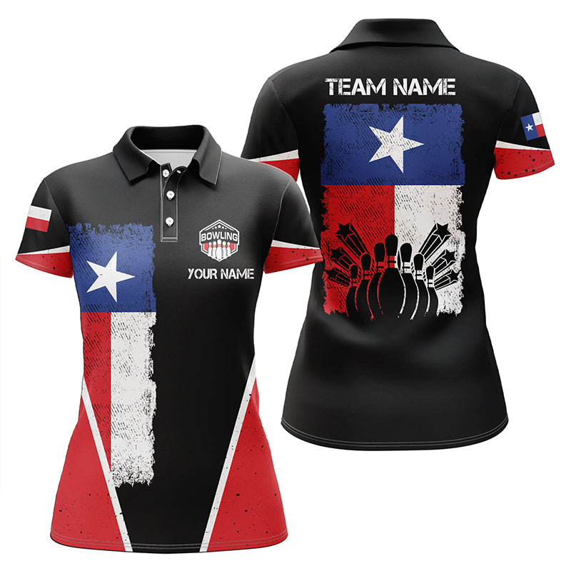 Custom bowling shirt for women – personalized team jersey front view